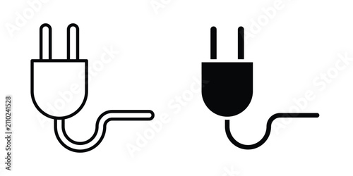 Fotografie Plug icon vector designs set