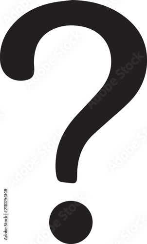 Black question mark symbol icon Vector, illustration