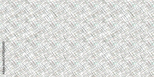 Принти на полотні Seamless multicolor woven linen pattern with thin crosshatch lines in muted eart