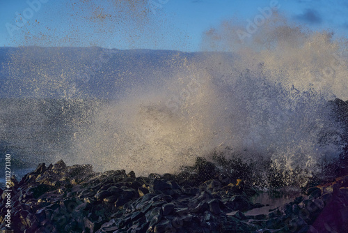 Wave detonating on the Teno coast