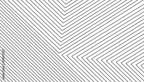Fotografie Black Zigzag Geometric Pattern, Sharp Diagonal Line Design for Modern High‑Contrast Abstract Backgrounds