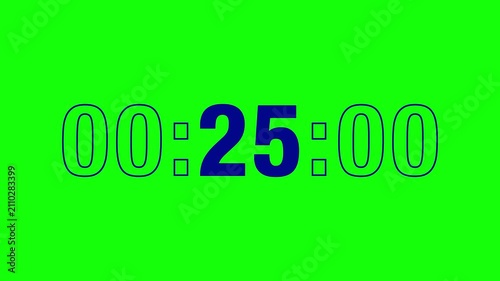 Sporty 30-second countdown timer in bold navy type on green screen, with the seconds in solid fill and minutes and centiseconds in outline, evoking the high-energy aesthetic of sports branding.