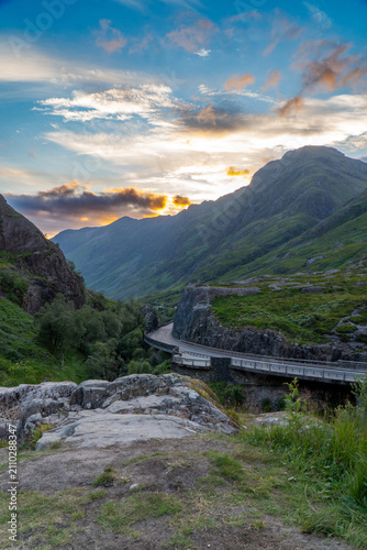 Bild auf Leinwand Glencoe the iconic range of mountains in the Scottish Highlands