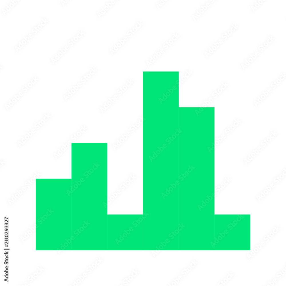 Fototapeta premium Vector Pixel Art Bar Chart Icon for Analytics Dashboard