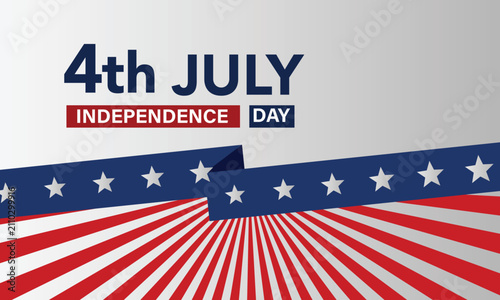 Happy Independence Day USA Background with Distressed American Flag Illustration