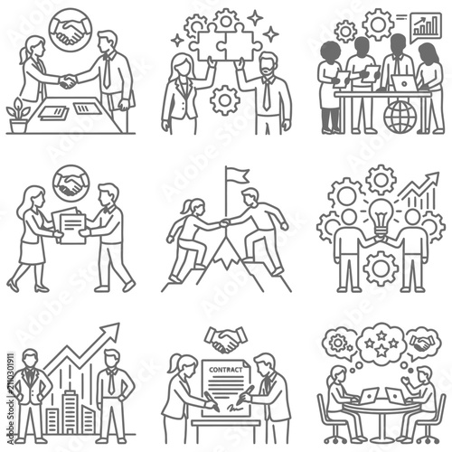 teamwork concepts showing diverse people business partnership for strategic growth problem solving and achieving professional success.