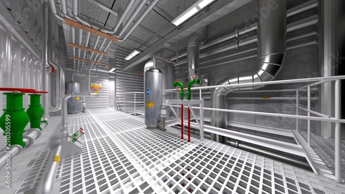 作業通路　3DCGレンダリング