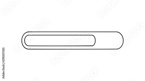 Progress Bar Vector Icon - Hand-Drawn Minimalist Line Illustration for Loading, Status, and Performance Tracking