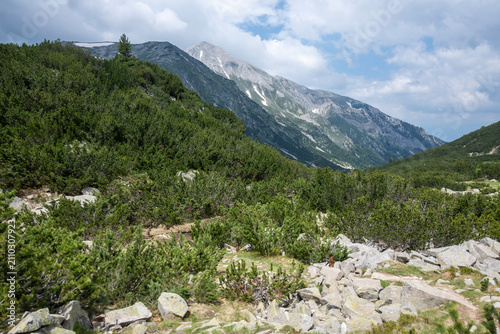 Landscape of Pirin Mountain near Fish Banderitsa Lake, Bulgaria
