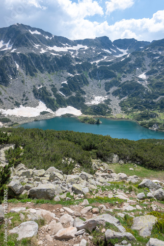 Landscape of Pirin Mountain near Fish Banderitsa Lake, Bulgaria