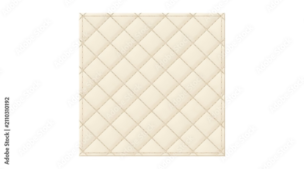 Obraz premium Quilted fabric swatch isolated white