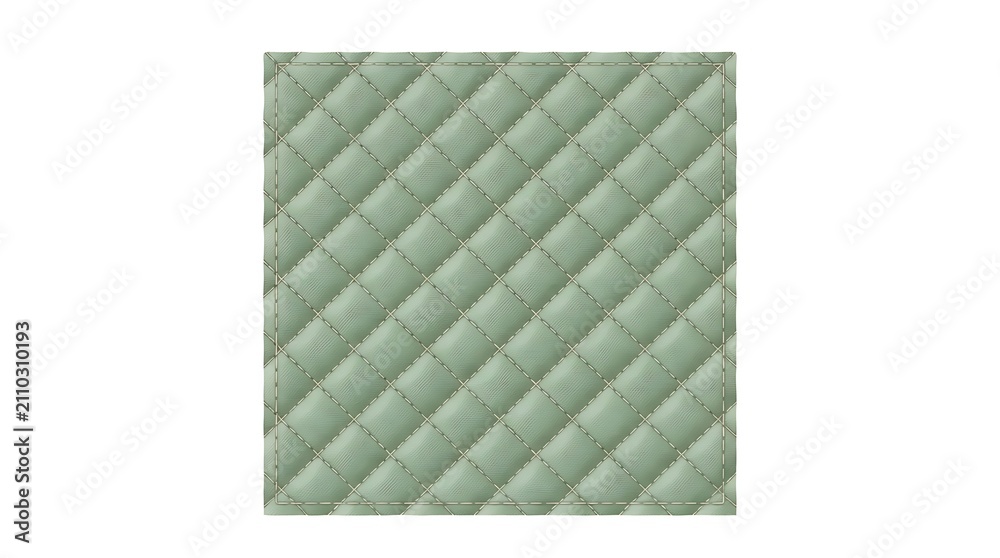 Obraz premium Quilted_fabric_swatch_isolated_white