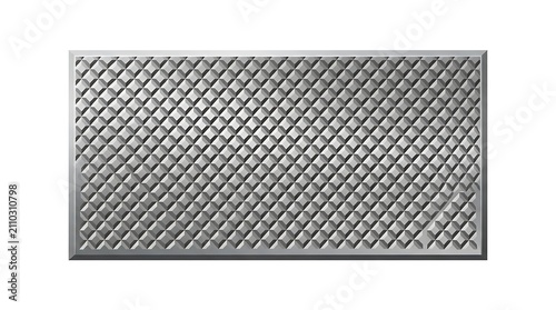 Knurled steel panel flat illustration