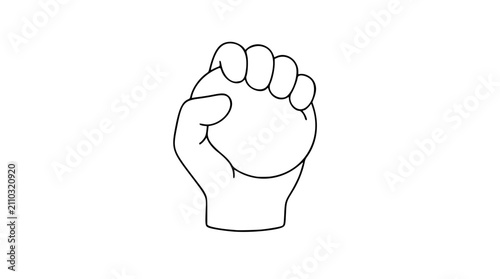 Cuadro en lienzo Hand-Drawn Vector Icon of Stress Ball in Minimalist Line Art Style for Wellness