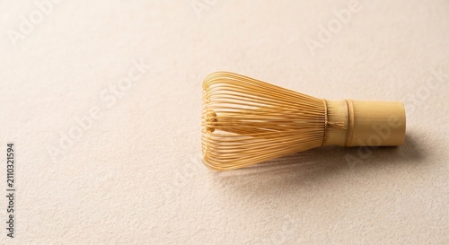 Handcrafted bamboo matcha tea whisk minimal culinary stock