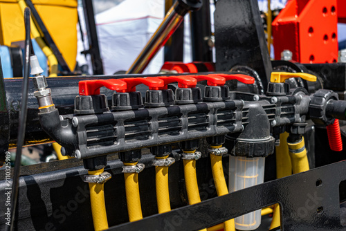 Bild auf Leinwand Agricultural sprayer control valve manifold block section
