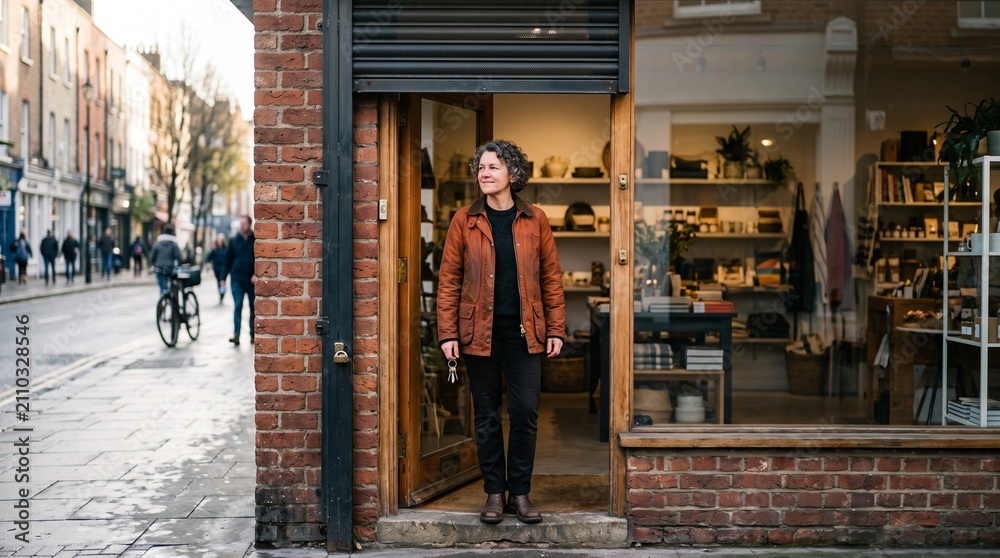Obraz premium Retailer opens shop with confidence after cyber risk planning