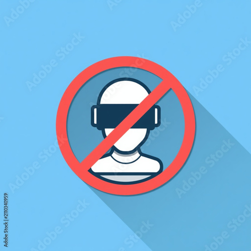 Untrusted AI Agent Security Warning Vector Icon for Artificial Intelligence Risk Detection