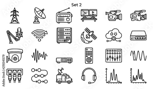 Pet care outline icons set veterinary dog cat grooming and training vector eps10