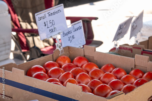 tomatoes at the farmers market 
