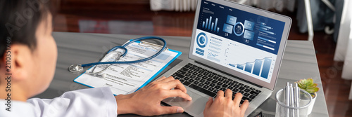 Konstfotografi Business data dashboard provide business intelligence analytic for marketing str