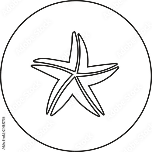 Marine Starfish Line Icon