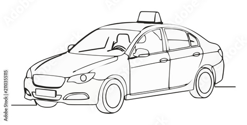 Driving school car vector icon perspective view. Generative AI