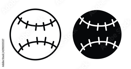 Bild auf Leinwand Baseball icon set for web
