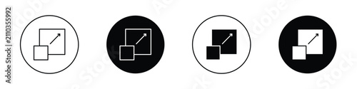 Bild auf Leinwand Expand icon set for web