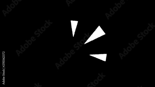 Comic speak symbol animation on transparent background. Talking sign motion. Sound wave cartoon animation.