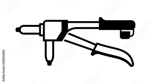 Illustrated air blow gun nozzle pneumatic tool for industrial cleaning