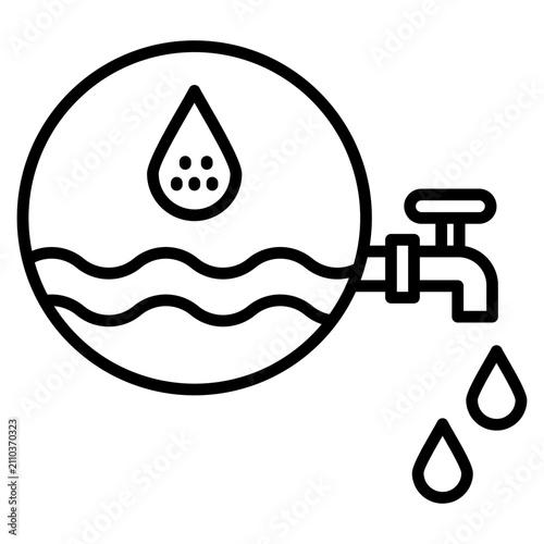 Desalination Icon Element For Design