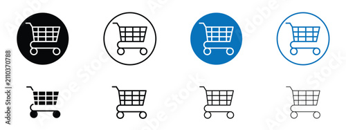 Shopping icon solid symbols collection
