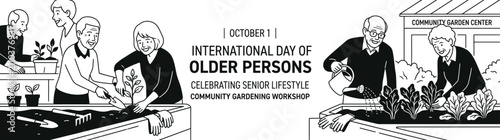 Group of senior citizens participating in a community gardening workshop.