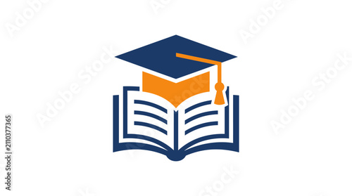 Graduation Cap on Open Book.