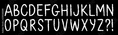 Hand drawn pencil alphabet with textured uppercase letters in sketch style. Rough handwritten font for school projects, posters, branding, scrapbooking, stickers and creative vector typography.