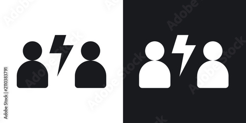 Obraz na plátne Conflict icon vector illustrations series