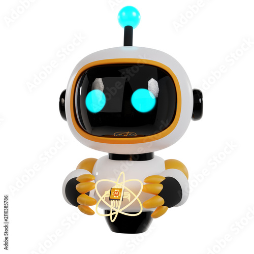 AI Infrastructure 3d icon for AI or Technology UI/UX or website element.