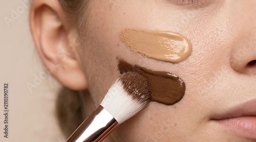 Makeup Foundation Swatch Close Up