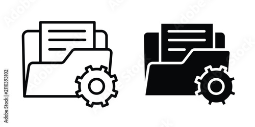 Data management icon simple artwork group