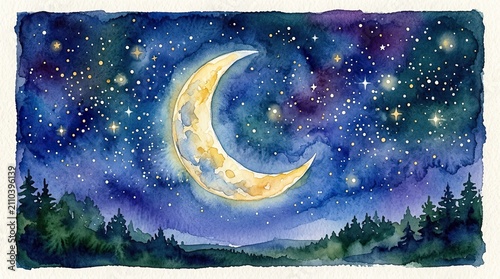 moon and stars