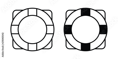 Life buoy icon for creative designs