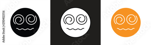 Konstfotografi Dizzy emoji icon set, dizzy emoticon, face with spiral eyes, emoji reaction, vec