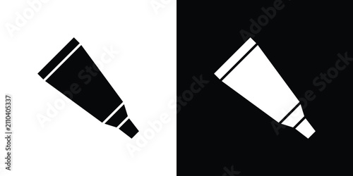 Cosmetic tube icon simple symbol collection