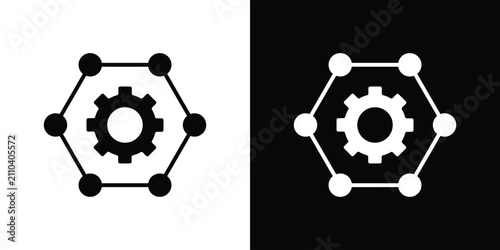 Management skills icon simple symbol collection