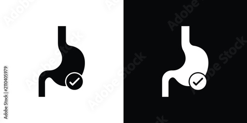 Fotografía Digestion icon simple symbol collection