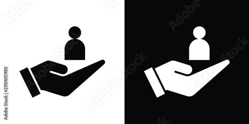Customer retention icon simple symbol collection