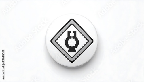 Minimalist geometric diamond shape icon design.