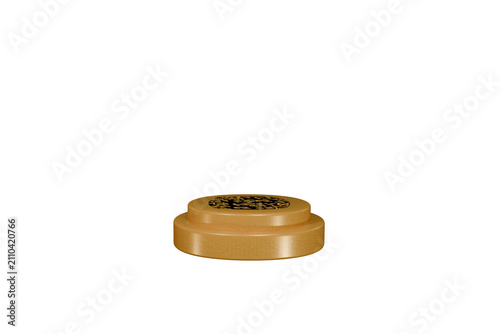 gold ring on white background