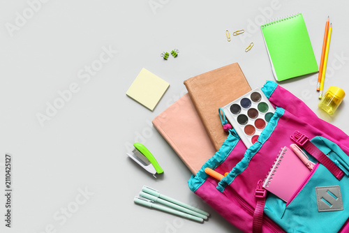 Modern school backpack with...